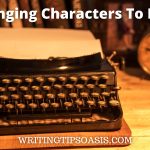 Image of vintage typewriter and clock and title which is bringing characters to life.