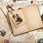Image of French postcards and photo and title of post which is write from the heart.