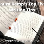 Image of book with rowan berries and title which is Laura Kemp's top five writing tips.