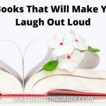 Image of book with flowers and title of which is 5 books that will make you laugh out loud