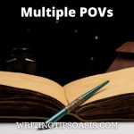 Image of book pen, and ink and title of post which is multiple povs