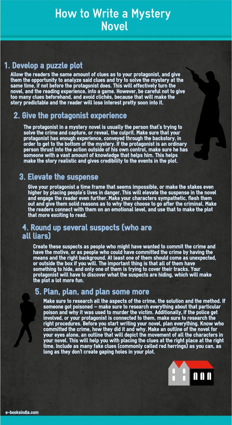 How to Write a Mystery Novel [Infographic] - Writing Tips Oasis - A