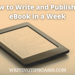 Image of ebook and title of post, which is how to write and publish an ebook in a week