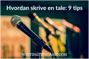 hvordan skrive en tale