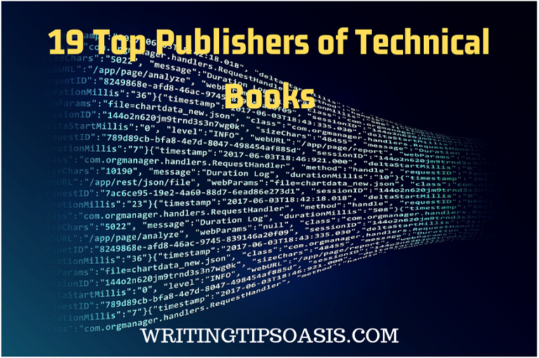 19 Top Publishers of Technical Books Writing Tips Oasis
