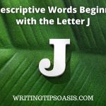 descriptive words beginning with the letter J