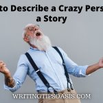 how to describe a crazy person in a story