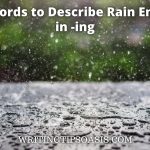 words to describe the rain ending in -ing